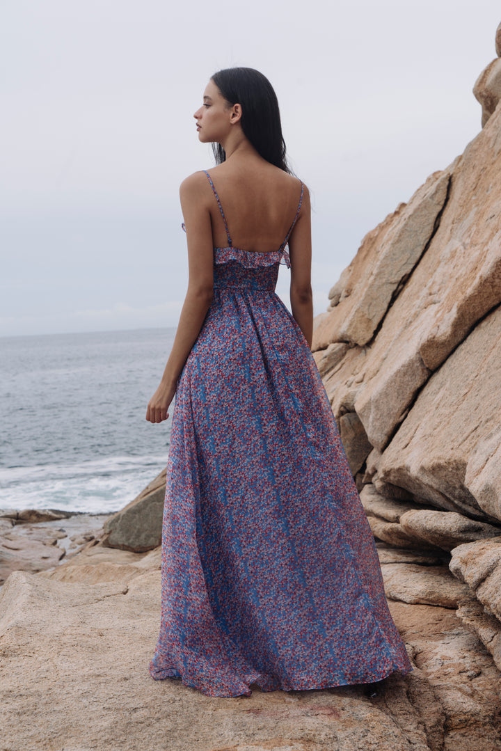Florence Silk Bustier Gown-SAU LEE