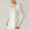 SAU LEE Jen Chinese Jacquard Mini Dress - White / 00