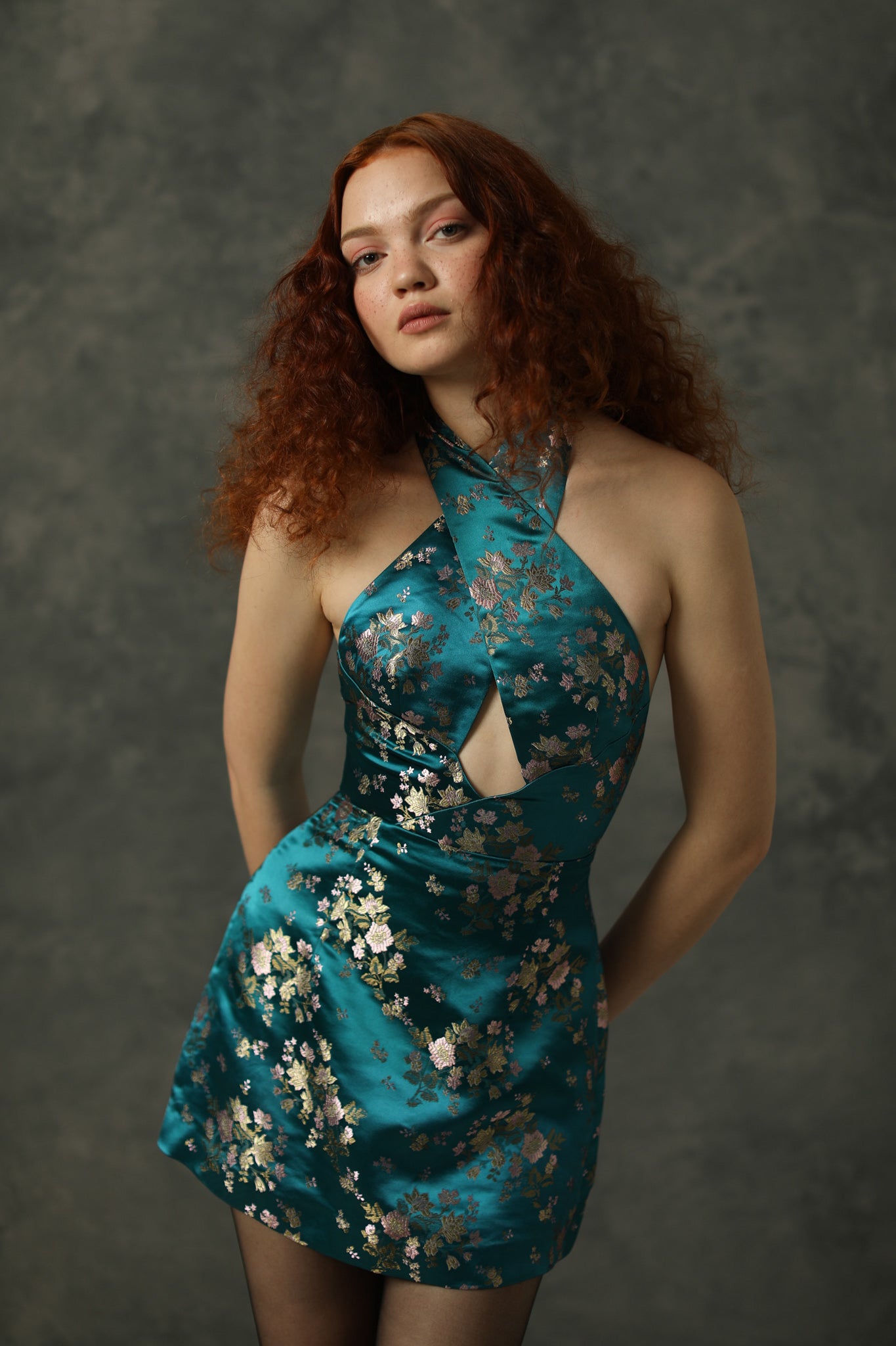 Jessica Chinese Jacquard Mini Dress - SAU LEE