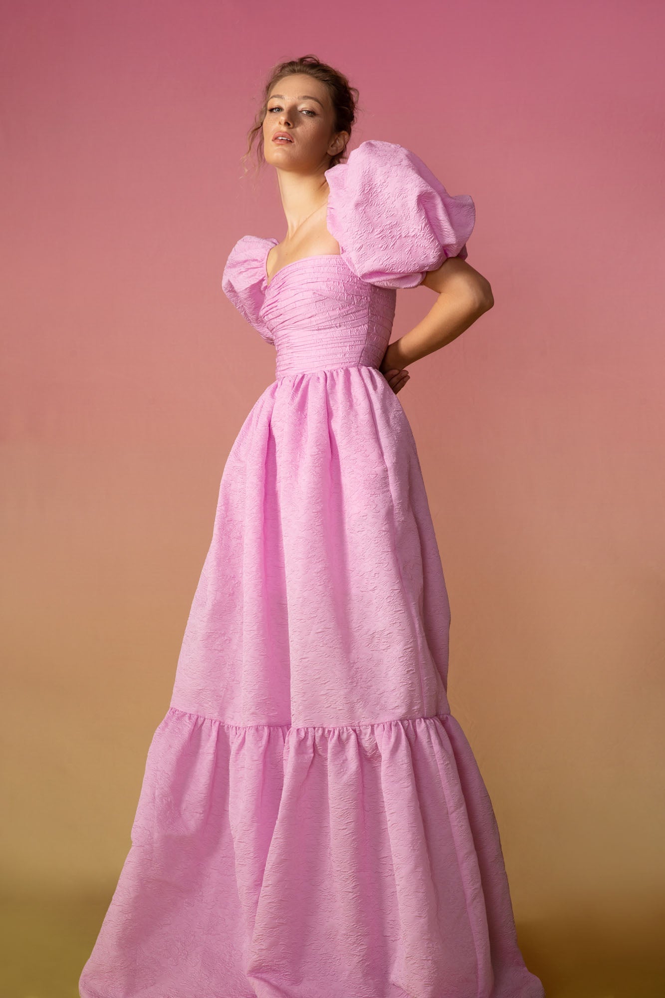 Medeline Gown - SAU LEE #color_light-pink