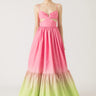 SAU LEE Nova Cut-out Gown - Pink Chartreuse Ombre / 00