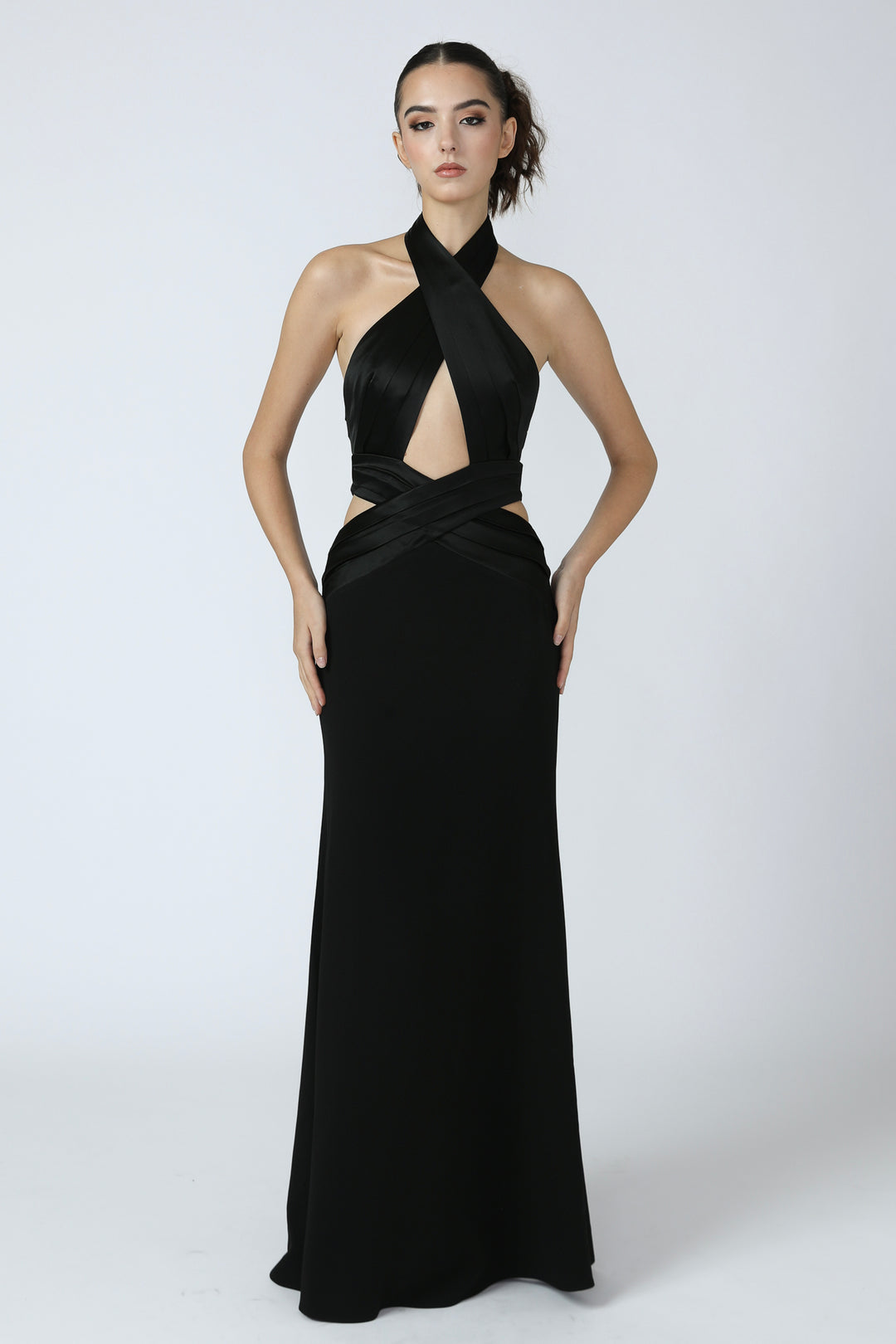 Petra Cut-out Gown - SAU LEE#color_black