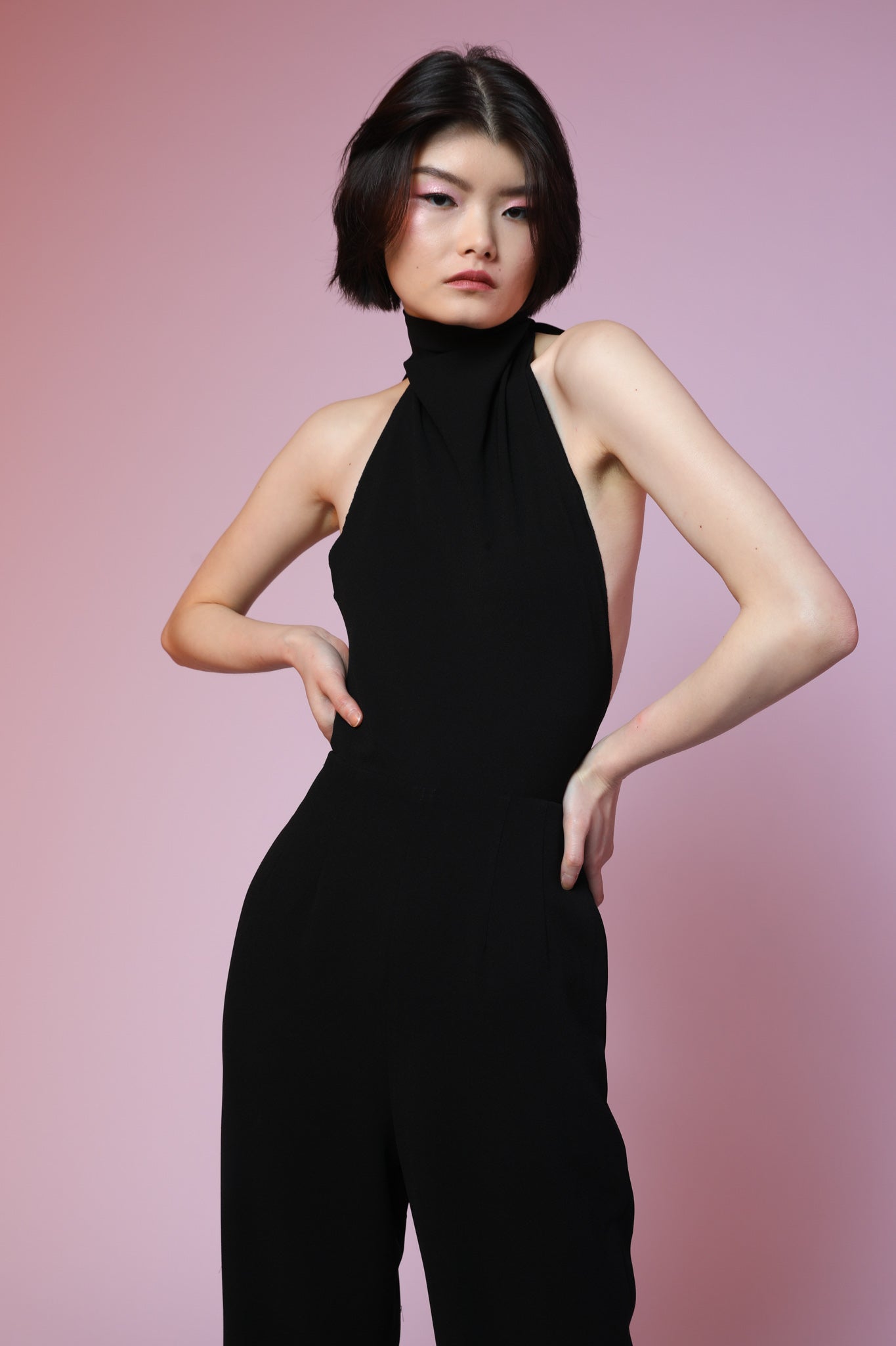 Portia Backless Jumpsuit - SAU LEE #color_black