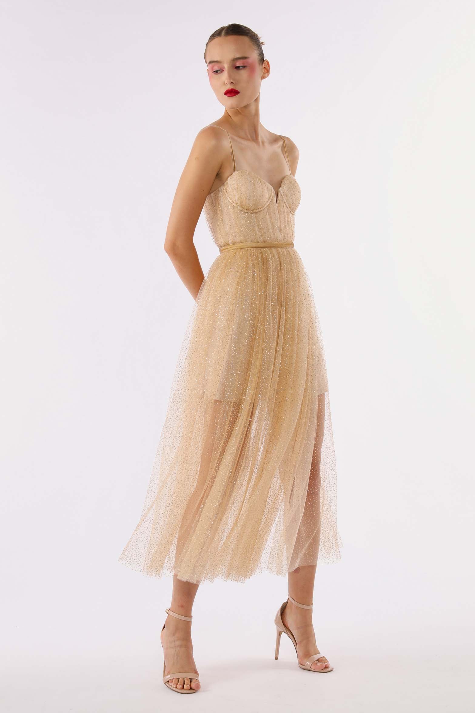 Selena Glitter Tulle Dress-SAU LEE